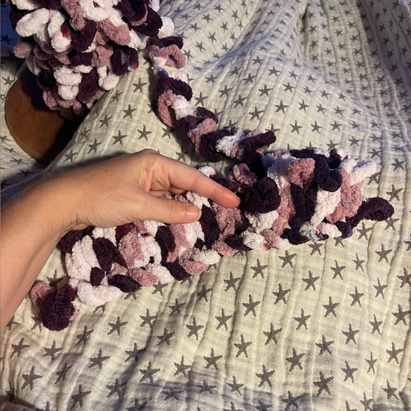 Handmade Kid’s Super Soft & Cozy Winter Headband/Ear Wrap - Variegated Purple - Picture 7 of 9